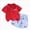 E114-Red, variant on Boys' 2 Piece Summer Outfit 6-12 Months 12-24 Months 2t 3t 4t 5t 6t 7t Children Cool Graphic Short Sleeve Tee & Shorts Set,Graphic Summer Outfit Boys(Red,2-3 Years)