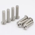 thumbnail image 4 of 1/4-20 x 3/4 "" Tornillos de cabeza de botón Tornillos de acero inoxidable 18-8 (304) Acabado brillante Rosca completa Allen Hex Drive 50 PCS, 4 of 5