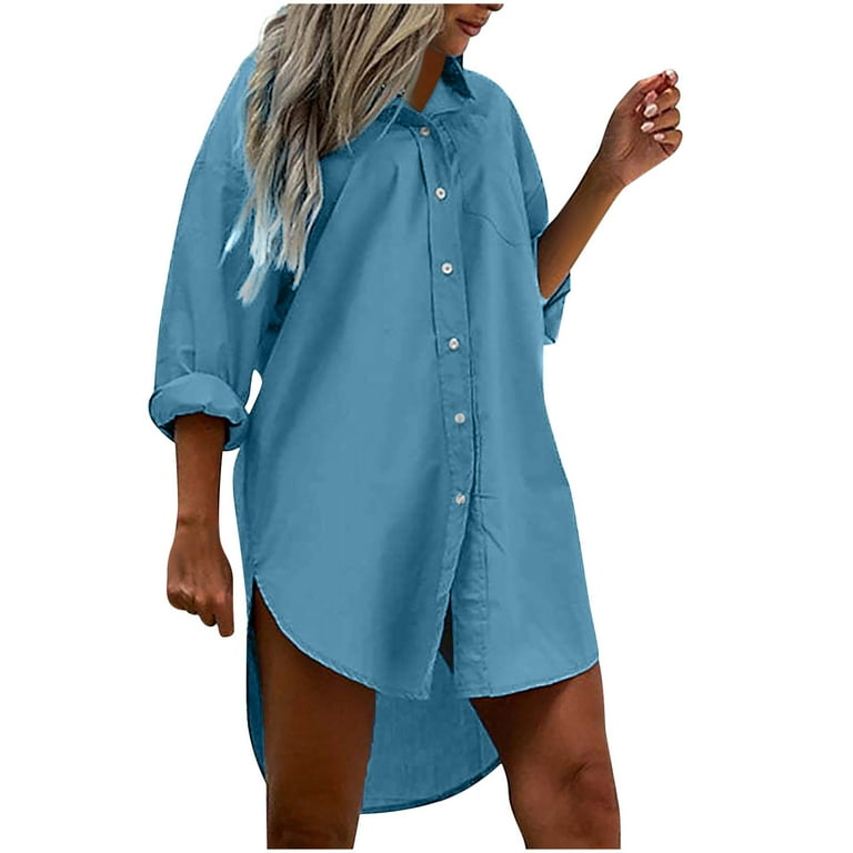 Casual Solid Turn-down Collar Irregular Long Sleeve Sweater Casual Solid Turn-down Collar Irregular Long Sleeve Sweater