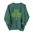 thumbnail image 1 of Tops de Cuello Redondo para las Mujeres Día de San Patricio Impreso Suéter de Manga Larga, Suéteres de Invierno para las Mujeres, 1 of 6