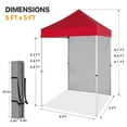 thumbnail image 4 of COOS BAY 5 Ft. W x 5 Ft. D Steel Outdoor Portable Canopy Tent with Sidewall, 4 of 7