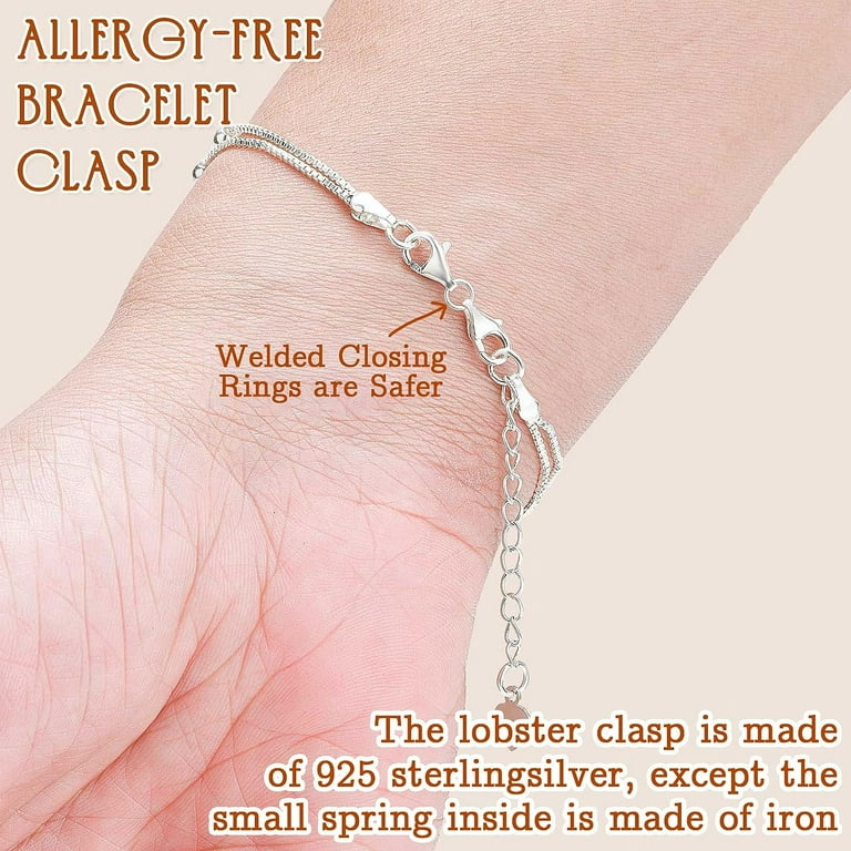 Bracelet Extender Gold Necklace Clasps and Closures 14K Gold Plated 925  Sterling Silver Double Lobster Clasp Double Claw Connector for DIY Jewelry