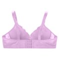 thumbnail image 4 of QLEICOM Everyday Bras for Women, Women's Comfort Lift Wirefree Bra Sexy Bra Without Steel Rings Sexy Vest Large Lingerie Bras Embroidered Everyday Brass No Underwire Purple Cup 34/75AB, 4 of 4