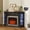Black # Fireplace A, variant on HUJAUU 56" Corner Fireplace TV Stand with 23'' Fireplace for TVs up to 66'', LED Entertainment Center w/ USB-C, Fit Corner Space, White Brown
