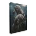 thumbnail image 2 of Stupell Industries Snack Time Manatees Underwater Coastal Painting Gallery Wrapped Canvas Print Wall Art, 2 of 5