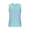 thumbnail image 2 of ZOYOEN Girls Ribbed Tank Tops- Sleeveless Casual Crewneck Soft Kids Summer Shirts Tops Blue Size 12, 2 of 7