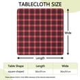 thumbnail image 2 of Red and Black Plaid Pattern Square Fitted Tablecloth with Elastic Edge,Square Table Cover,Washable Elastic Table Cover for Home Kitchen Party Decor 36"x36", 2 of 6