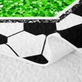thumbnail image 5 of Erosebridal Gradient Green Letter Monogrammed S Bed Spread Queen for Teens,Sport Soccer Hexagon Queen Coverlet Set for Boys Girls, 5 of 7
