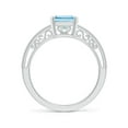 thumbnail image 2 of Angara Natural 2 Ct. Aquamarine Solitaire Ring in Sterling Silver for Women (Ring Size: 11.5), 2 of 12