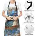 thumbnail image 6 of Cauagu Abstract Sea Turtle Aprons with Pockets,Waterproof Apron for Women,Kitchen Cooking Apron Adjustable Bib Aprons Chef Apron for Cooking,Drawing,Crafting, 6 of 8