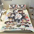 thumbnail image 1 of Bungou Stray Dogs Conjunto de sábanas temático, trío de piezas, cómodo y amigable con la piel, diseño único, regalo de decoración para el hogar para familiares, amigos y fans,173cm *218cm, 1 of 6