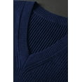 thumbnail image 2 of Mens V-Neck Knitted Sweater Vest Solid Plain Sleeveless Pullover, 2 of 5