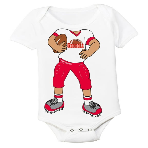 Future Tailgater Heads Up! Football Player Baby Bodysuit for Georgia Fans