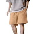 thumbnail image 2 of Men's Shorts Elastic Waist Big And Tall Casual And Fashionable Solid Color Drawstring Elastic Waist Shorts, 2 of 9