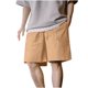 thumbnail image 2 of pstuiky Abreviatura para hombres, Pantalones cortos casuales y modernos de verano para hombre con cintura elástica y cordón de color sólido Pantalones cortos de golf, 2 of 9