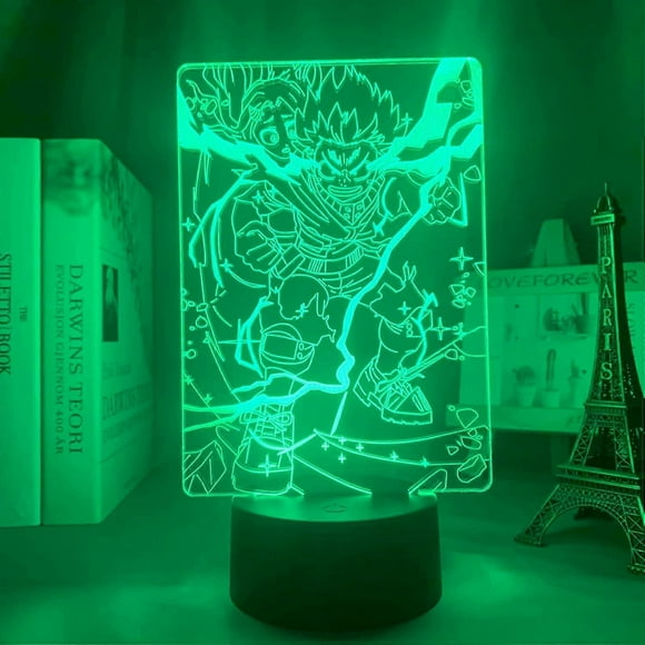 3D Led Illusion Lamp Night Light Izuku Midoriya Led Night Light Deku Anime My Hero Academia 3D Lamp for Kids Bedroom Decor Izuku Midoriya 3D Light Bir