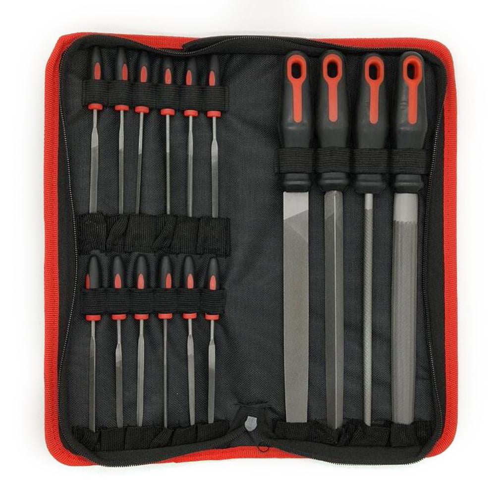 12 Piece 4" File Set With Large Handle with Storage 