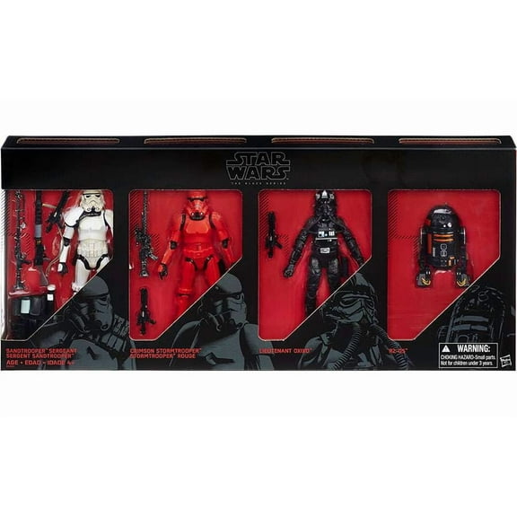 Imperial Forces Action Figure 4-Pack Sandtrooper Sergeant, Crimson Stormtrooper, Lieutenant Oxixo &