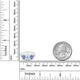 thumbnail image 3 of Gem Stone King 10K White Gold Diamond Accent Three-Stone Engagement Ring set with 2.05 Ct Oval Sky Blue Aquamarine Blue Tanzanite (Size 8.5), 3 of 4