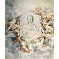 thumbnail image 2 of Rubens, Peter Paul 20x23 Black Modern Framed Museum Art Print Titled - Image of the Virgin Portrayed with Angels, 2 of 4
