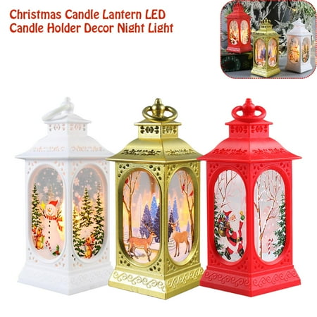 

JuLam Christmas Candle Lantern Led Candle Holder Decor Night Light