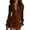 Coffee, variant on Women's Suede Dress V-Neck Zipper Lace Long Sleeve Solid Color Vintage Dress for Winter Vintage Style and Casual Wear,Army Green,M