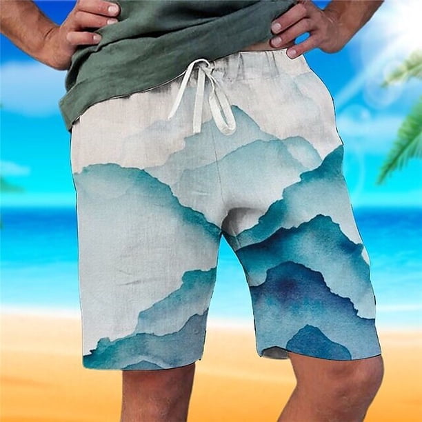 Pantalones de playa elásticos de cuatro lados para hombre, de verano, comercio exterior europeo y americano, de secado rápido Fivean unisex