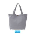 thumbnail image 3 of Unique Bargains Sac Fourre-Tout en Toile avec Poignée Sac à Main Réutilisable Sacs de Courses Violet 2 Pack, 3 of 5