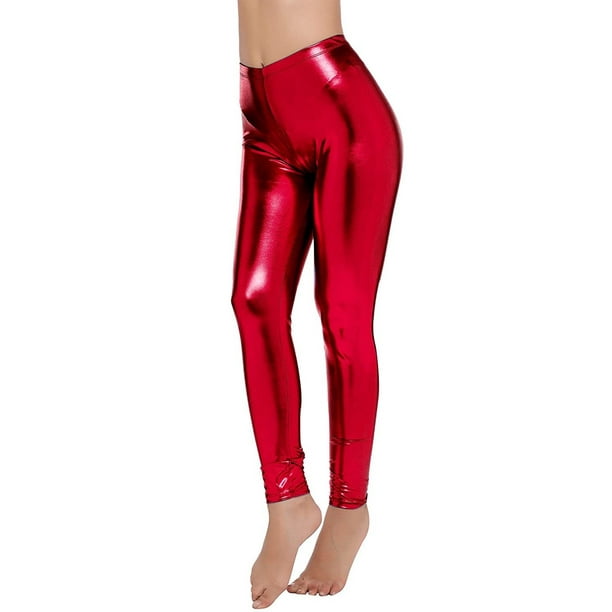 XZNGL Faux Leather Leggings for Women Womens Fashion Sexy Shiny Solid Color  Faux Leather Mid-Waist Tight Pants Faux Leather Pants for Women Leather  Pants for Women Womens Fashion Shorts 