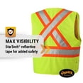 thumbnail image 4 of Pioneer Hi Vis Reflective Adjustable Safety Vest for Men & Women For Traffic & Construction - ID & Phone Pockets - Yellow, 4 of 7
