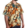 thumbnail image 2 of Basketball Men's Short Sleeve Casual Printed Button Down Beach Shirts, 2 of 6