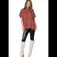 thumbnail image 2 of Suéter Holgado de Corta con Hombros Caídos para Mujer, Color Coral, Talla L, 2 of 9