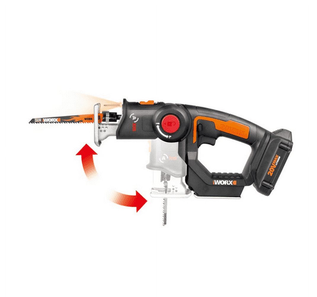 Worx WX550L 20V Power Share Axis Cordless Reciprocating  Jig Saw (Battery   Charger Included)