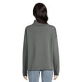 thumbnail image 3 of Time and Tru Women's Turtleneck Sweatshirt, Sizes XS-3XL, 3 of 5