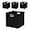 Dark Black, variant on Collapsible Organization Basket Fabric Foldable Box with Handles, 13x13 Cube Storage Bins Set of 4, Thick and Heavy Duty Storage Baskets for Shelves Bedroom Livingroom,Black