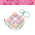 thumbnail image 6 of Cube Button Silicone Stress Reliever Keychain - Press Bubble Fidget Toy Backpack Pendant for Anxiety Relief, Quiet Sensory Toy for Office, School, and Travel, 6 of 9