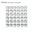 thumbnail image 3 of 144uds Corazón Imitación Diamante 10mm Autoadhesivo Gemas Pegatinas Joyas Pegatinas para San Valentín Maquillaje, Artes y Artesanías, Joyería Fabricación Transparente Blanco, 3 of 7