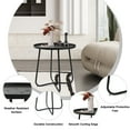 thumbnail image 3 of Hofitlead Outdoor Side Tables, Anti-Rust Metal End Table,Small Patio Table Round End Table Outdoor Table for Garden Balcony Yard , Black, 3 of 7
