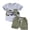 B#Camo Gray, variant on Toddler Baby Boy Summer Outfit Set Short Sleeve Patchwork T-shirt Tops Pocket Elastic Waist Shorts Casual Clothes