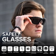 SAFEYEAR Anti Fog Tinted Safety Glasses For Work,With Scratch Resistant,UV 400,Impact Resistant.EN166 Certified Protective Goggles- For DIY, Lab Chemistry, Cycling Sports Sunglasses (Three Colors)