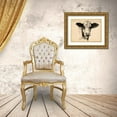 thumbnail image 3 of Parker, Jennifer Paxton 32x25 Gold Ornate Wood Framed with Double Matting Museum Art Print Titled - Charcoal Cow II, 3 of 4