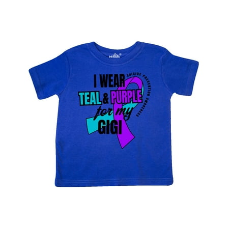 

Inktastic Suicide Prevention I Wear Teal and Purple for My Gigi Gift Toddler Boy or Toddler Girl T-Shirt