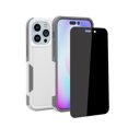 thumbnail image 1 of NIFFPD iPhone 14 Pro Case with Screen Protector（Anti Spy Privacy）, Shockproof Full Coverage Protective Cover Phone Case for iPhone 14 Pro 6.1" White&Gray, 1 of 2