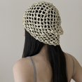 thumbnail image 7 of Byfri Sequin Crochet Skull Cap Hollow Out Summer Beanie Hat for Beach Parties Beige 54-58cm, 7 of 7