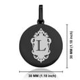 thumbnail image 2 of Stainless Steel Alphabet Letter L initial Round Medallion Pendant Necklace, 2 of 3
