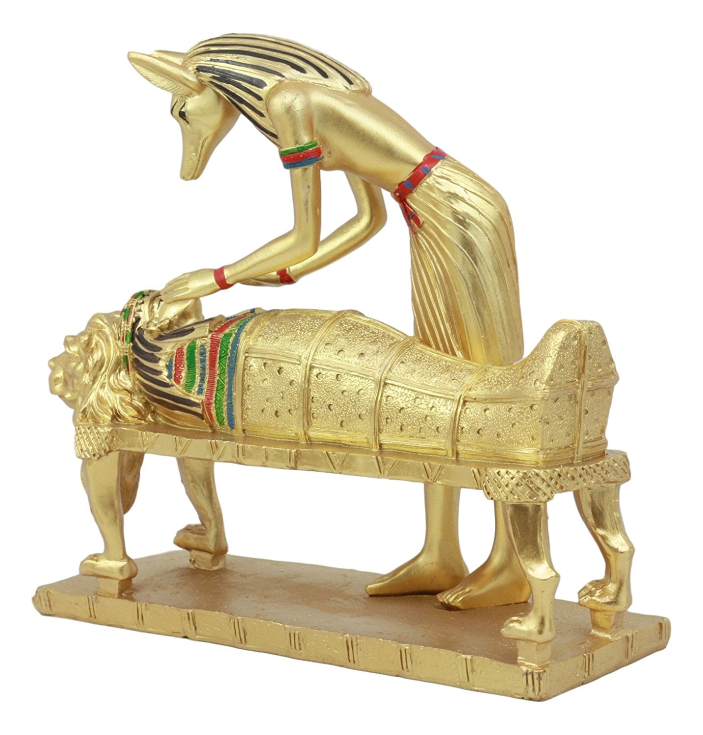 Ebros Ancient Egyptian Deity Golden Anubis Embalming Pharaoh Mummy Statue  Classical Egyptian God Of The Dead Guide To The Afterlife And Mummification  