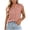Pink, variant on cocolona Womens Summer Tops Short Sleeve V Neck Button Shirts with Pockets Dressy Casual Loose Tunic Blouses