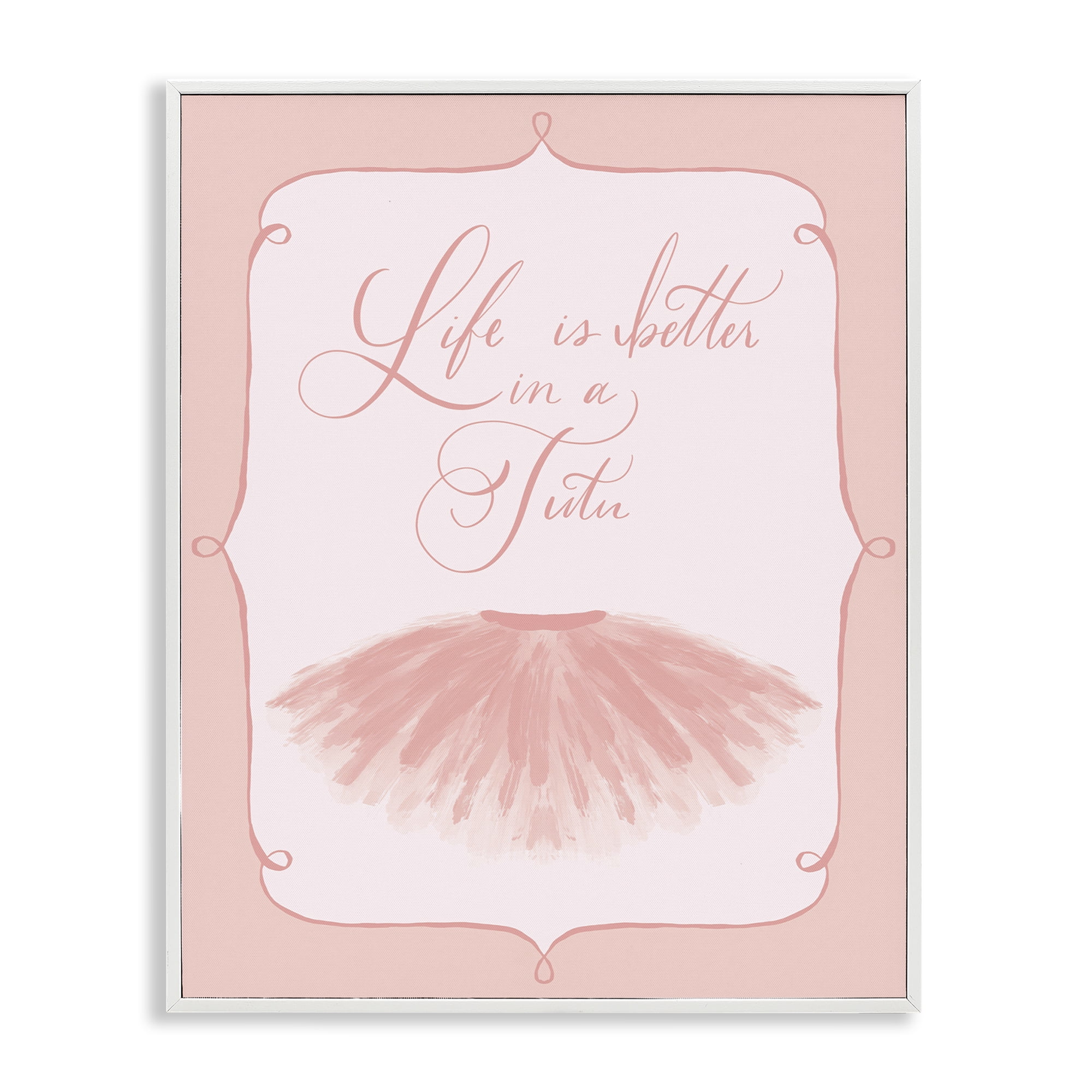 Stupell Industries Life s Better in Tutu Entertainment Painting White Framed Art Print Wall Art 11 x 14