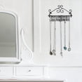 thumbnail image 6 of MyGift Wall Mounted Black Metal Scrollwork Design Jewelry Organizer Rack, 6 of 6