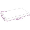 thumbnail image 4 of vidaXL Table Top Light Brown 60x40x(2-4) cm Treated Solid Wood Live Edge, 4 of 5